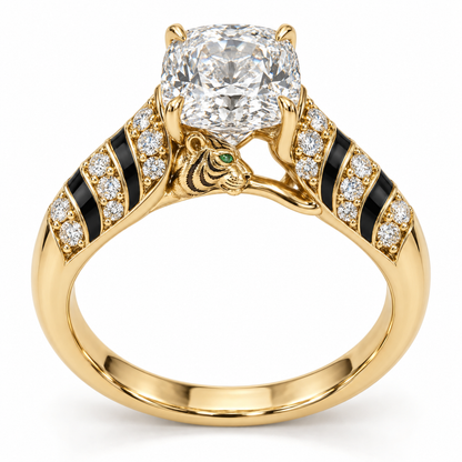 Sable Tiger Setting — front — [metal:yellow-gold]