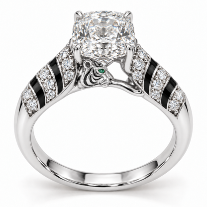 Sable Tiger Setting — front — [metal:white-gold]