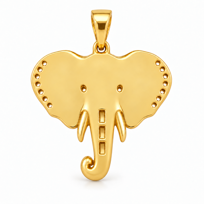 Savanne Elephant Pendant — plain reverse — [metal:all] — Model styling:19-inch (48.3 cm) chain; pendant sold separately