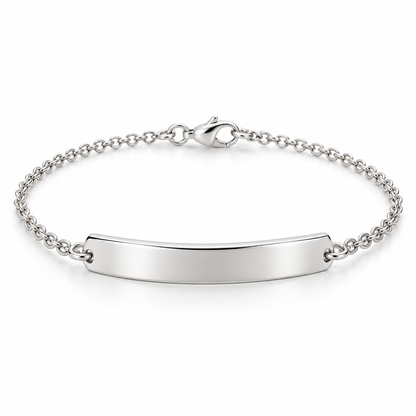 [metal:white-gold] Selene ID Bracelet — front — Selene ID Bracelet front design illustration [catalog-v4]