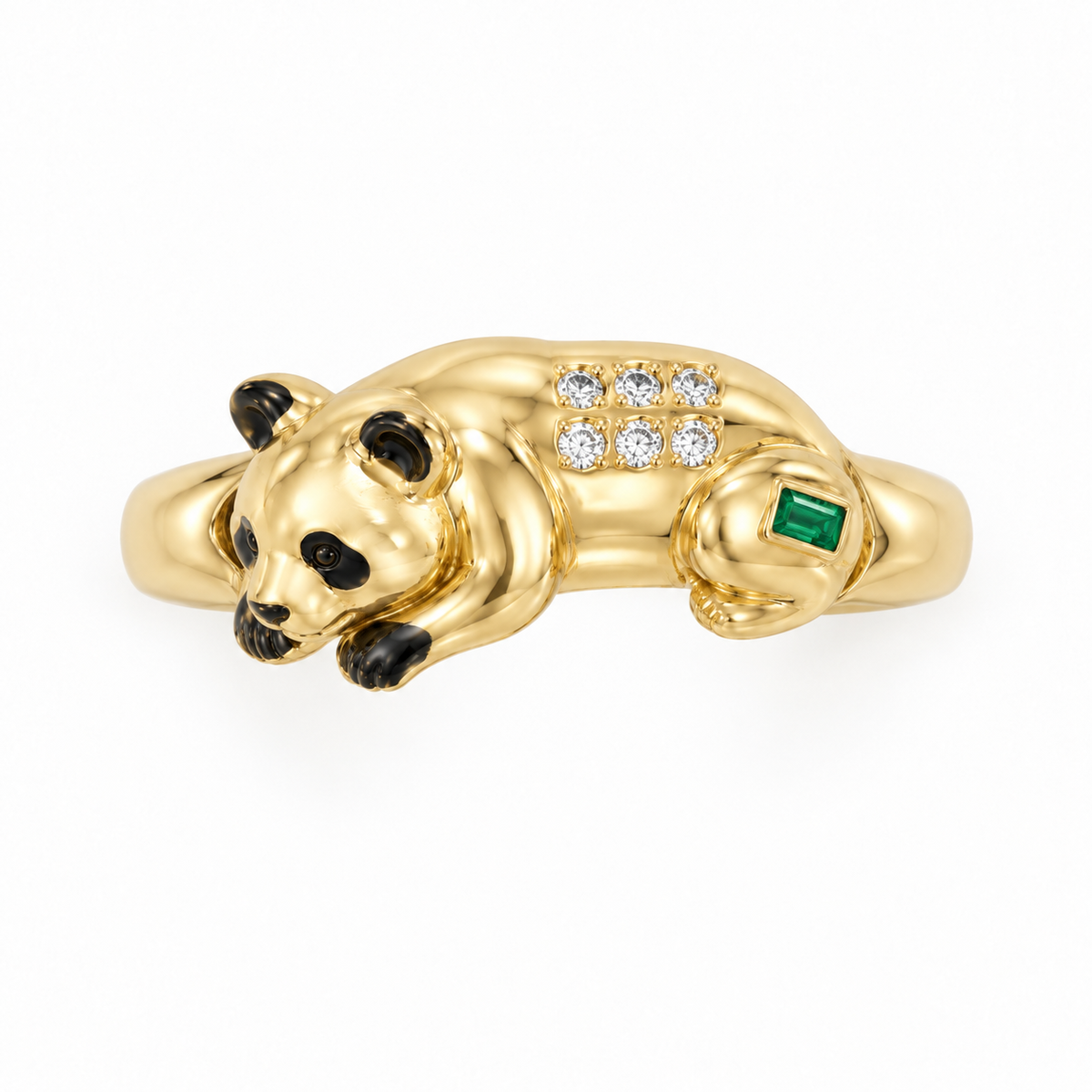 Shilin Panda Ring — top view — [metal:all]