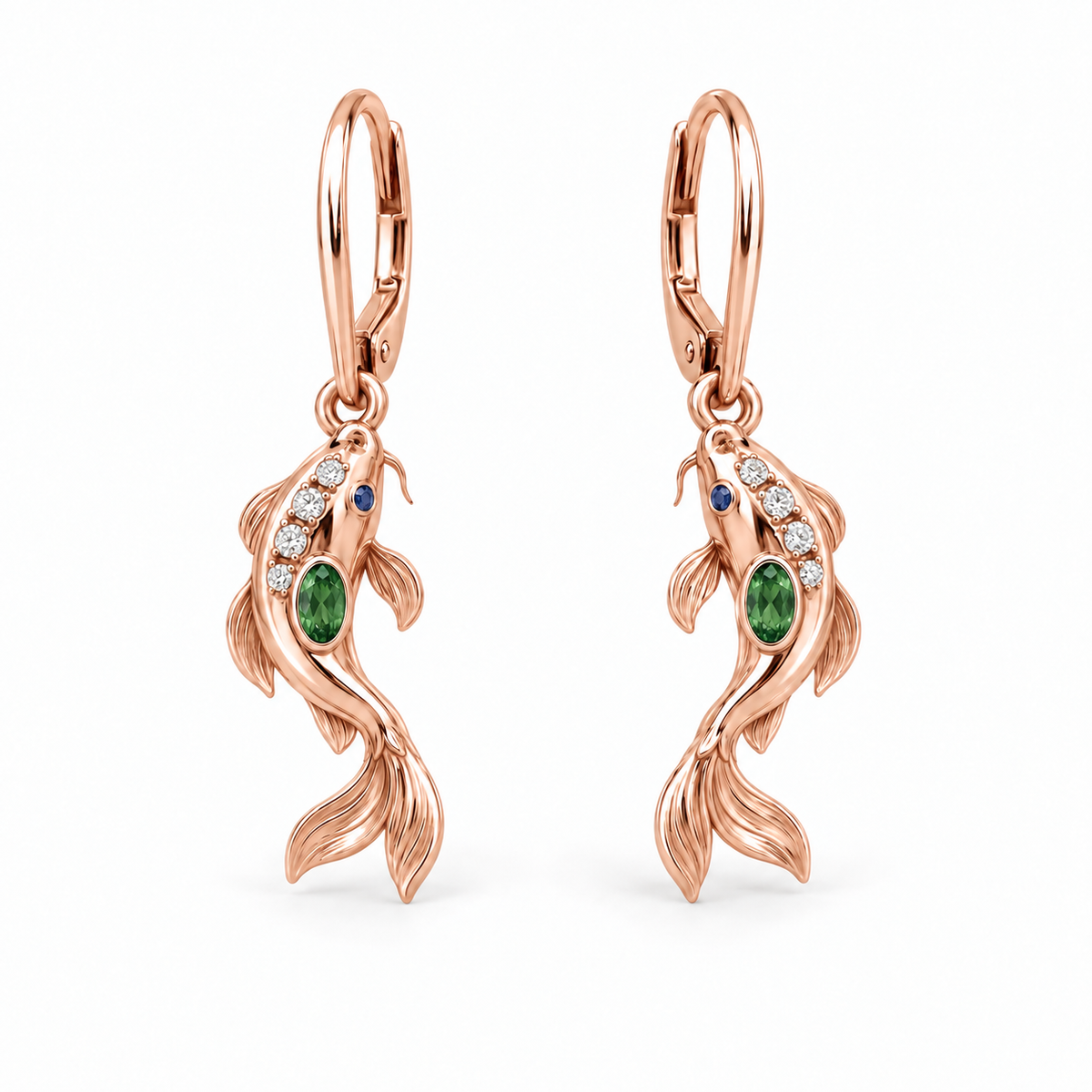 Sillage Koi Leverbacks — hero — [metal:rose-gold]