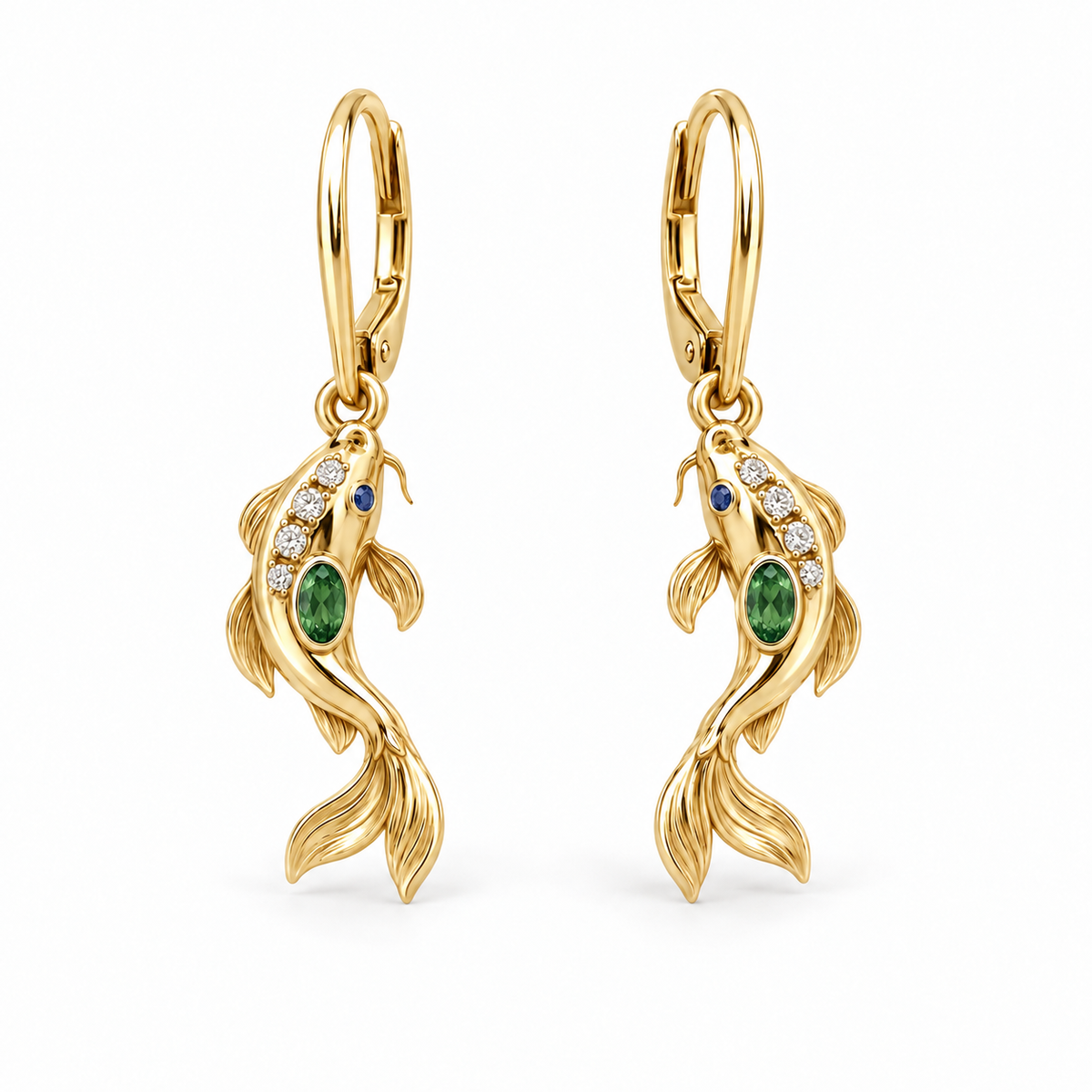 Sillage Koi Leverbacks — hero — [metal:yellow-gold]