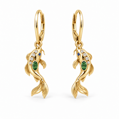 Sillage Koi Leverbacks — hero — [metal:yellow-gold]