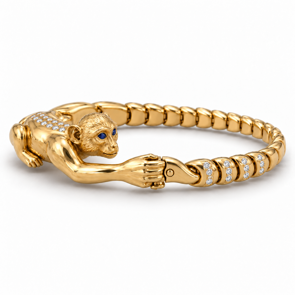 Singe Monkey Bracelet — side profile — [metal:all]