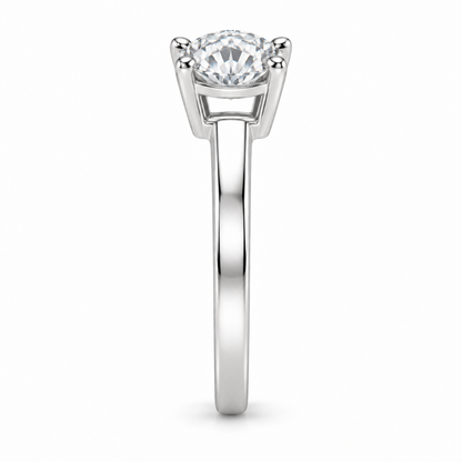 [metal:white-gold] Sorelle Bridge Solitaire Setting — side-profile — Original setting design illustration [catalog-v4]