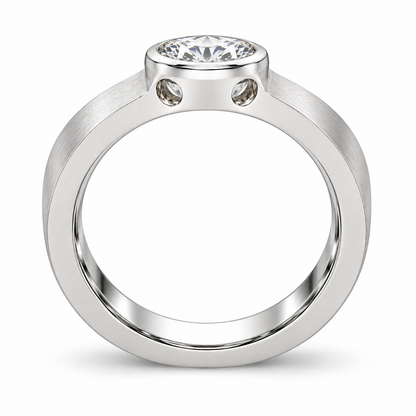 [metal:white-gold] Stellan Round Aperture Setting — top — Original setting design illustration [catalog-v4]