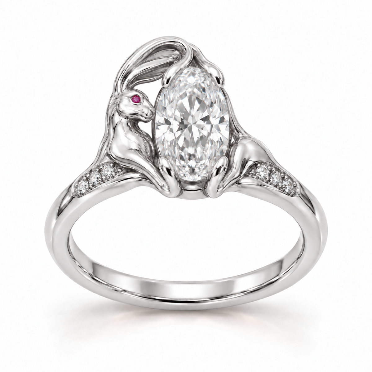 Sylve Hare Setting — hero — [metal:white-gold]