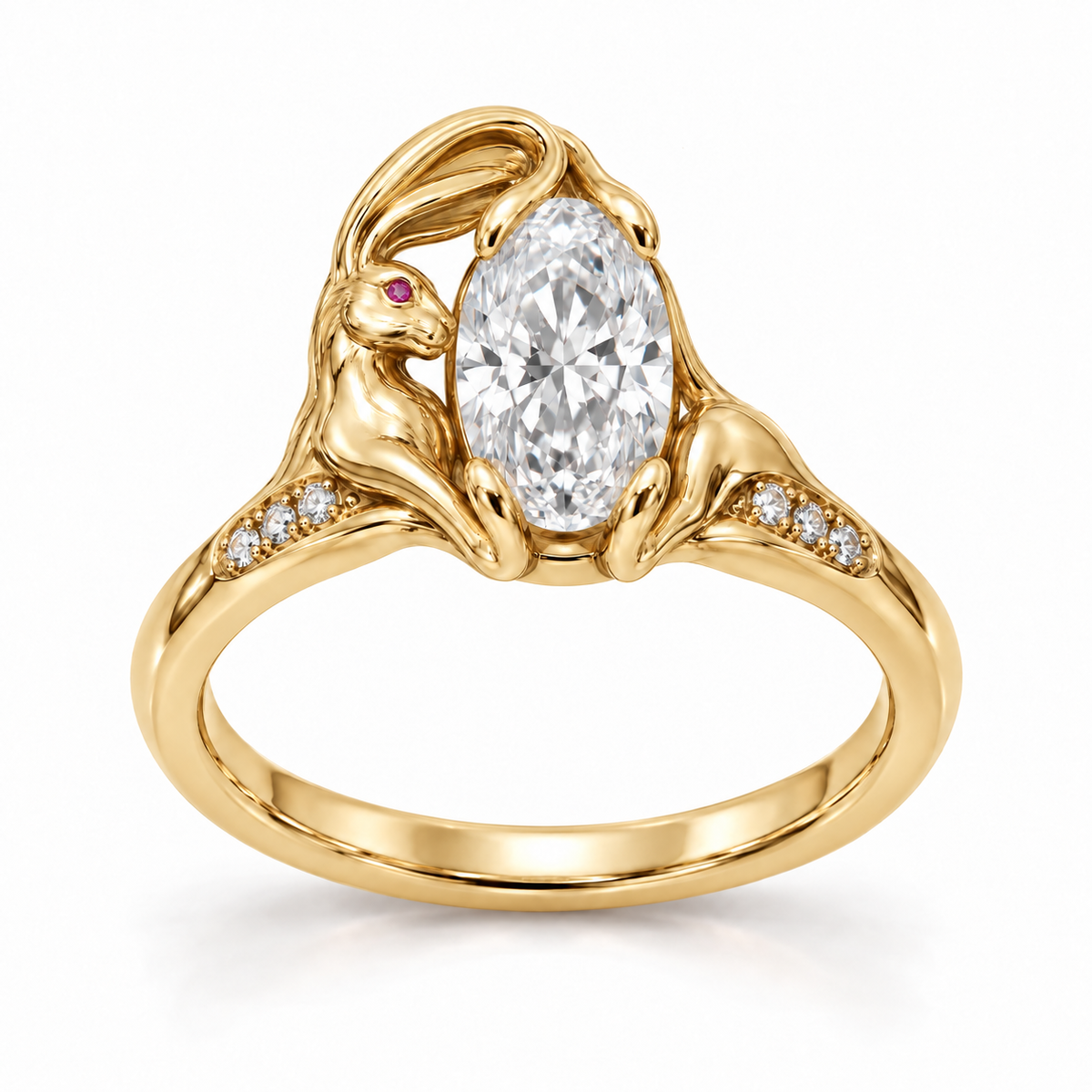 Sylve Hare Setting — hero — [metal:yellow-gold]