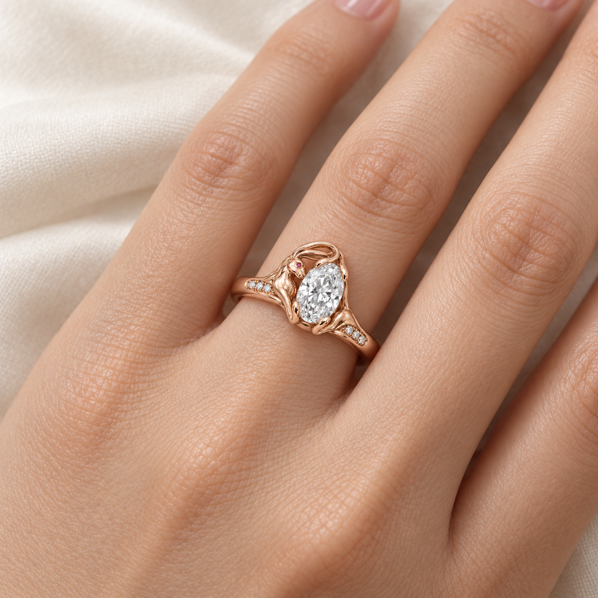 Sylve Hare Setting — worn view — [metal:all]