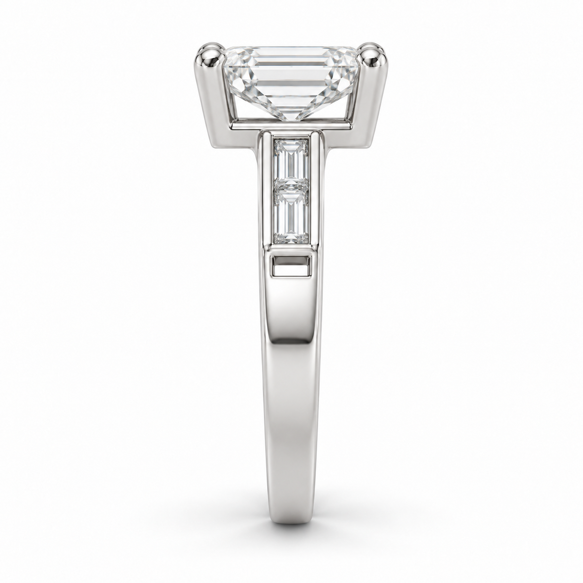 [metal:white-gold] Talisse Window Channel Setting — edge-profile — Same design shown edge profile [catalog-v4]