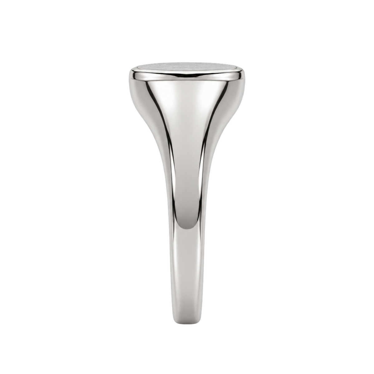 [metal:white-gold] Theron Recessed Oval Signet Ring — side-profile — Theron Recessed Oval Signet Ring side-profile design illustration [catalog-v4]