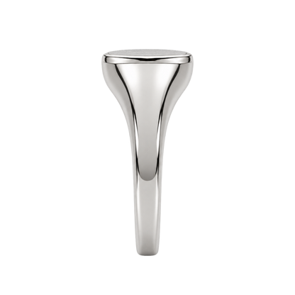 [metal:white-gold] Theron Recessed Oval Signet Ring — side-profile — Theron Recessed Oval Signet Ring side-profile design illustration [catalog-v4]
