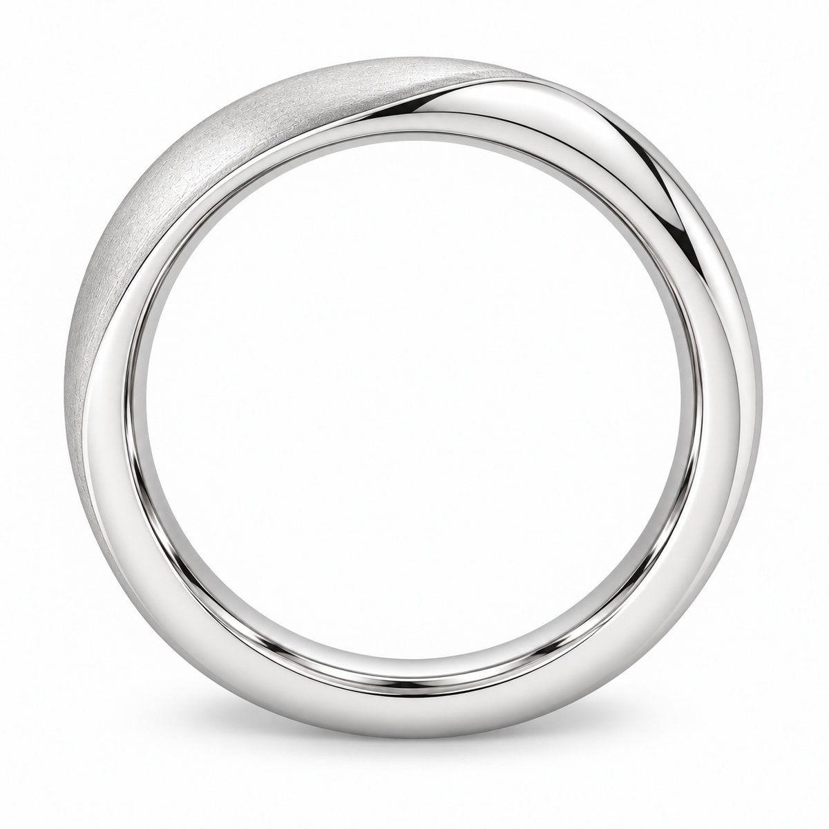 [metal:white-gold] Vaelisse Satin Fold Band — circular — Same design shown circular [catalog-v4]