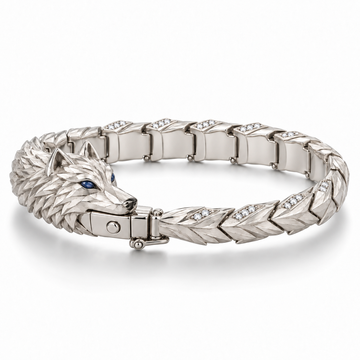 Varg Wolf Bracelet — side profile — [metal:all]