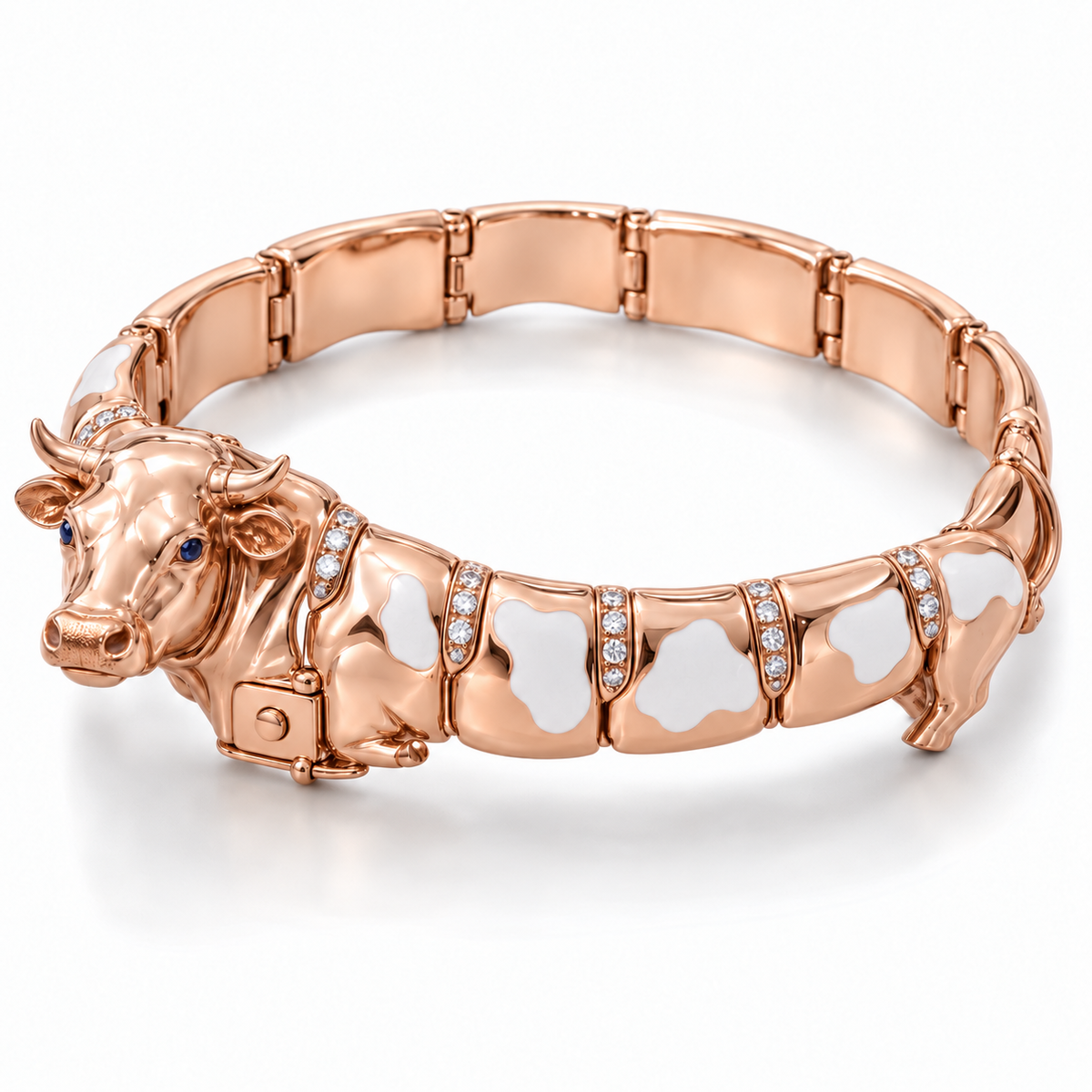 Veld Cow Bracelet — hero — [metal:rose-gold]