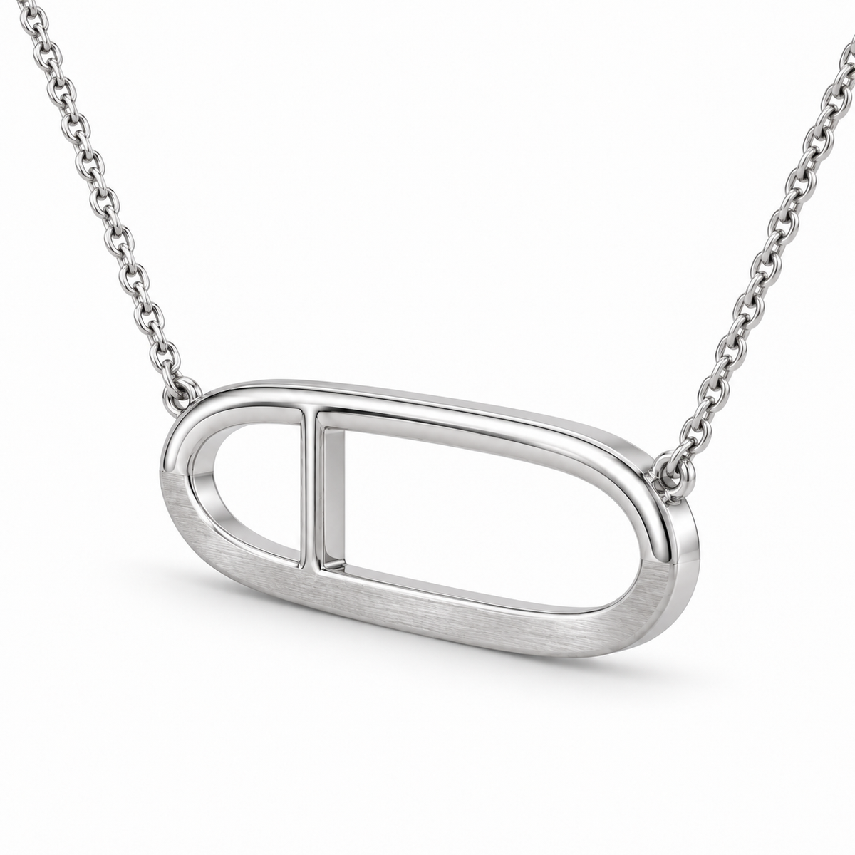 [metal:white-gold] Veloria Horizon Loop Necklace — three-quarter — Same design shown three quarter [catalog-v4]