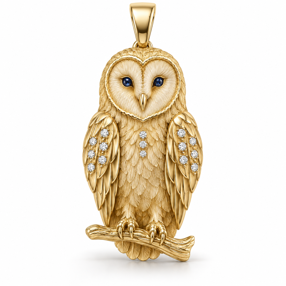 Vesper Owl Pendant — studio hero