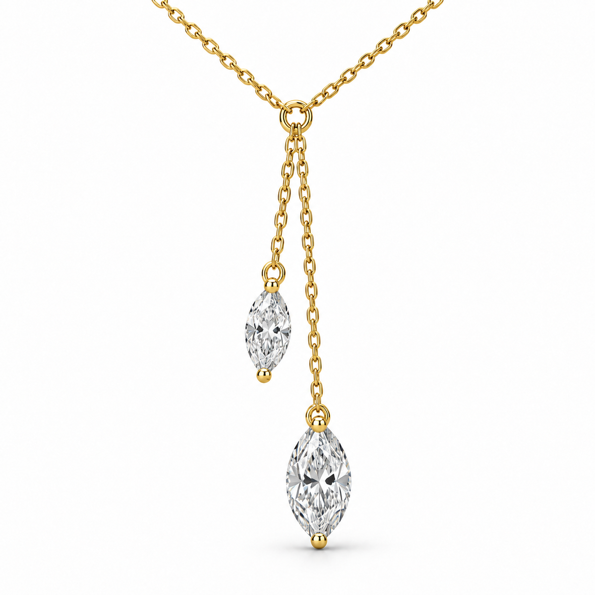 [metal:yellow-gold] Vivienne Lariat Necklace — front — Yellow gold colour preview [catalog-v4]