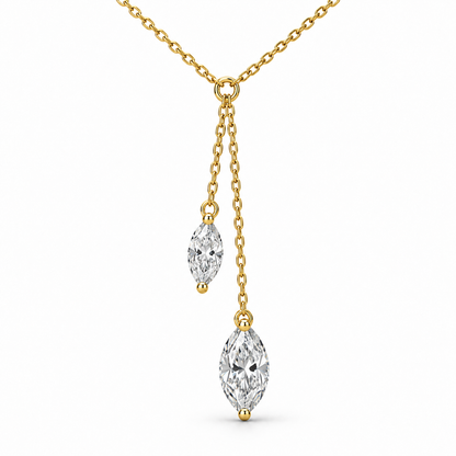 [metal:yellow-gold] Vivienne Lariat Necklace — front — Yellow gold colour preview [catalog-v4]