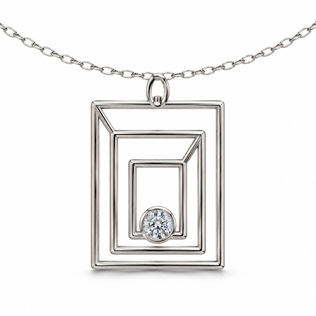 [metal:white-gold] pj zelmira triple portal necklace — front — illustrative design [catalog-v4]