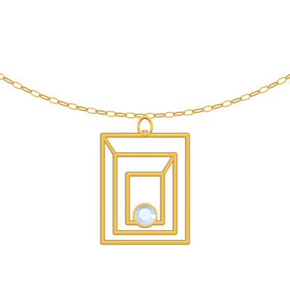 [metal:yellow-gold] pj zelmira triple portal necklace — yellow CAD view — illustrative design [catalog-v4]