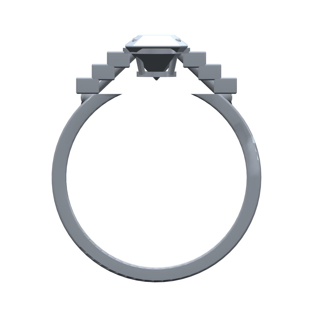 [metal:white-gold] pj zerelle terrace solitaire setting — circular CAD view — illustrative design [catalog-v4]