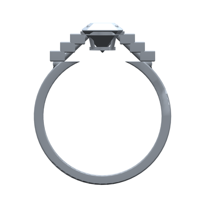 [metal:white-gold] pj zerelle terrace solitaire setting — circular CAD view — illustrative design [catalog-v4]