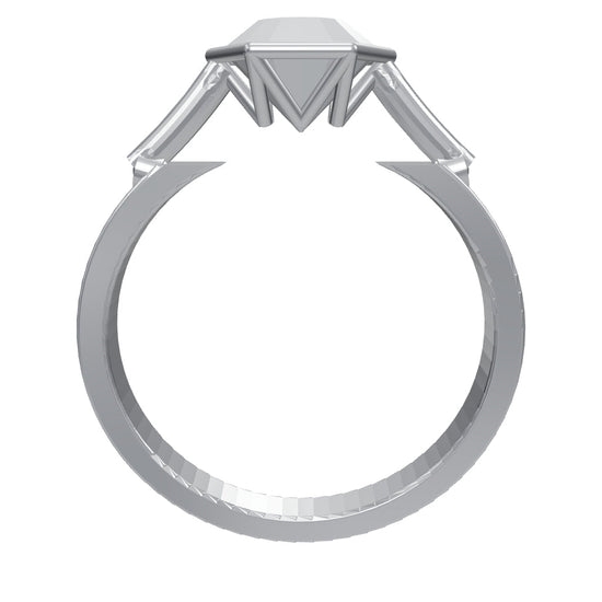 [metal:white-gold] pj avenor hex truss bezel setting — interactive CAD model — illustrative design [catalog-v4]