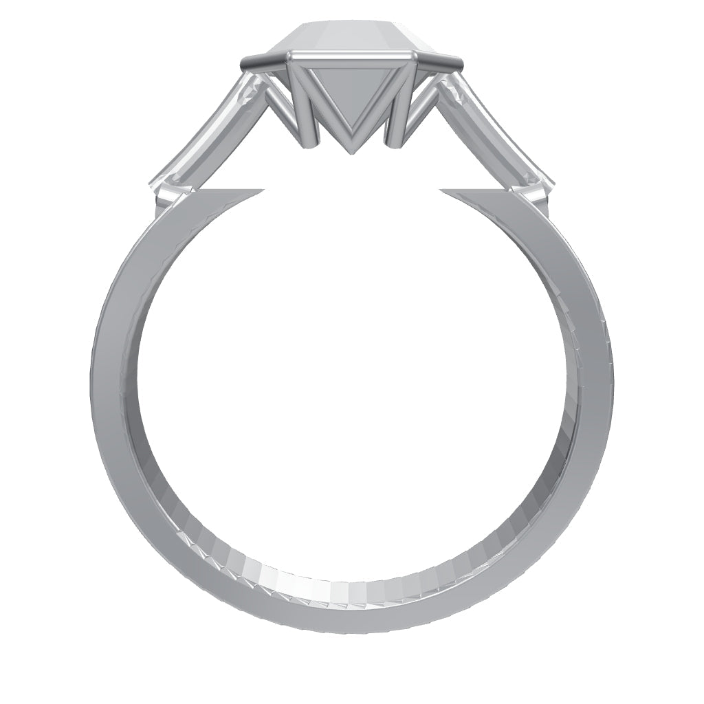 [metal:white-gold] pj avenor hex truss bezel setting — interactive CAD model — illustrative design [catalog-v4]