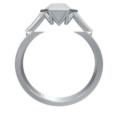[metal:white-gold] pj avenor hex truss bezel setting — interactive CAD model — illustrative design [catalog-v4]