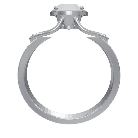 [metal:white-gold] pj caelune lyre gallery setting — interactive CAD model — illustrative design [catalog-v4]
