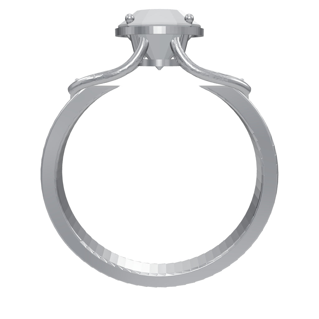 [metal:white-gold] pj caelune lyre gallery setting — interactive CAD model — illustrative design [catalog-v4]