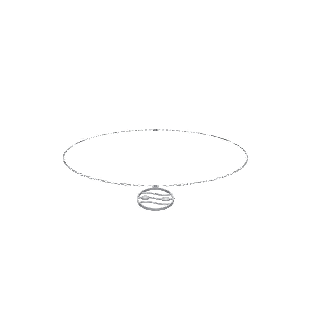 [metal:white-gold] pj merovelle tidal ladder necklace — interactive CAD model — illustrative design [catalog-v4]