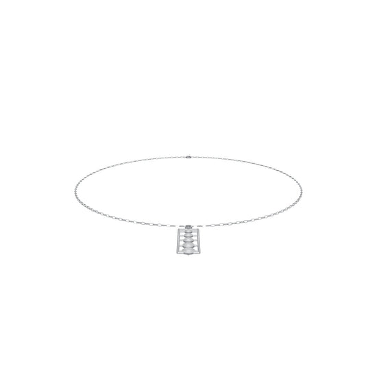 [metal:white-gold] pj rhoswen cascade ladder necklace — interactive CAD model — illustrative design [catalog-v4]