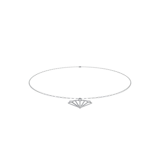 [metal:white-gold] pj vaelisse fanlight necklace — interactive CAD model — illustrative design [catalog-v4]
