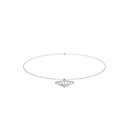 [metal:white-gold] pj vaelisse fanlight necklace — interactive CAD model — illustrative design [catalog-v4]