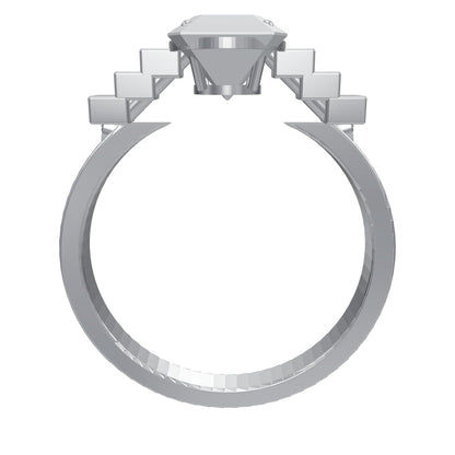 [metal:white-gold] pj zerelle terrace solitaire setting — interactive CAD model — illustrative design [catalog-v4]