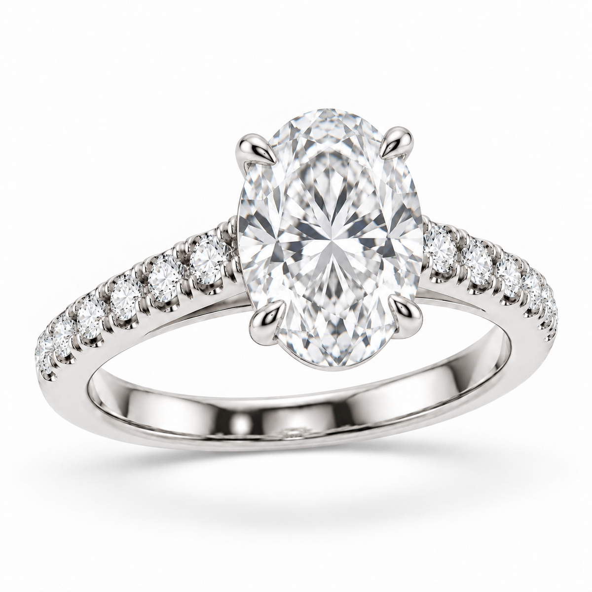 [metal:white-gold] Rosaline Ring Setting — three quarter — illustrative design render