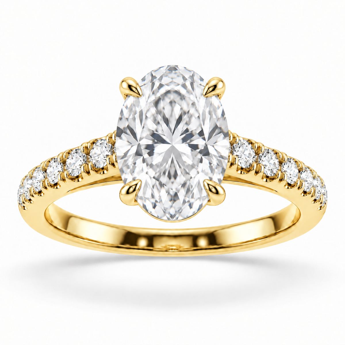 [metal:yellow-gold] Rosaline Ring Setting — front — illustrative design render