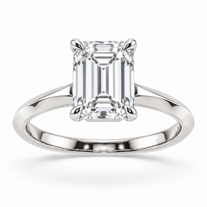 [metal:white-gold] Seraphine Ring Setting — front — illustrative design render