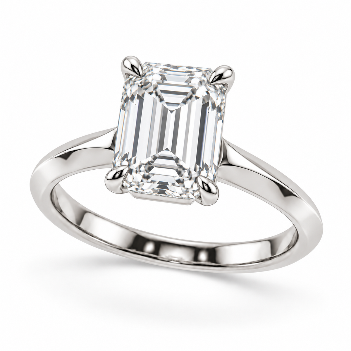 [metal:white-gold] Seraphine Ring Setting — three quarter — illustrative design render