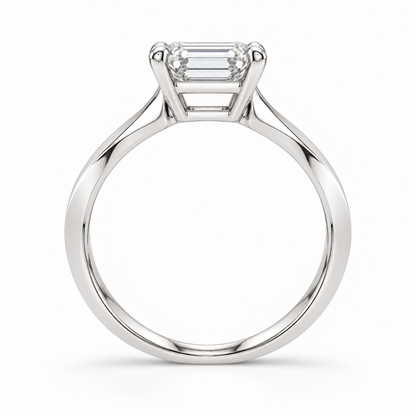 [metal:white-gold] Seraphine Ring Setting — side profile — illustrative design render