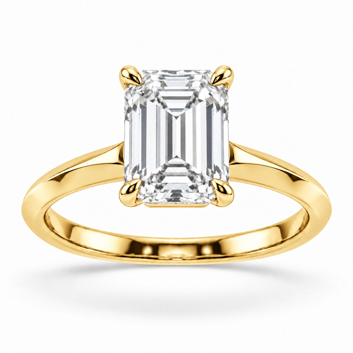 [metal:yellow-gold] Seraphine Ring Setting — front — illustrative design render