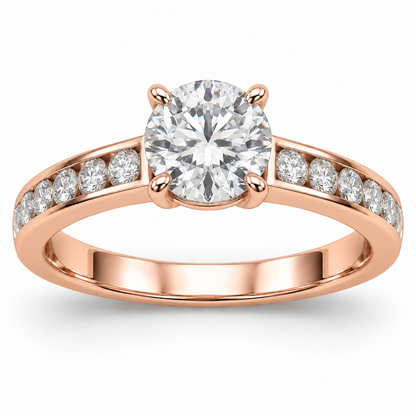 [metal:rose-gold] Serenade Ring Setting — front — illustrative design render