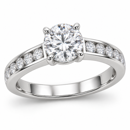[metal:white-gold] Serenade Ring Setting — three quarter — illustrative design render