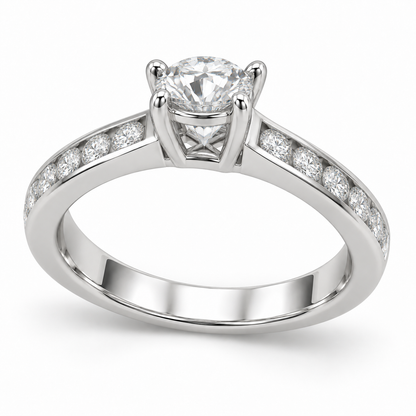 [metal:white-gold] Serenade Ring Setting — rear three quarter — illustrative design render