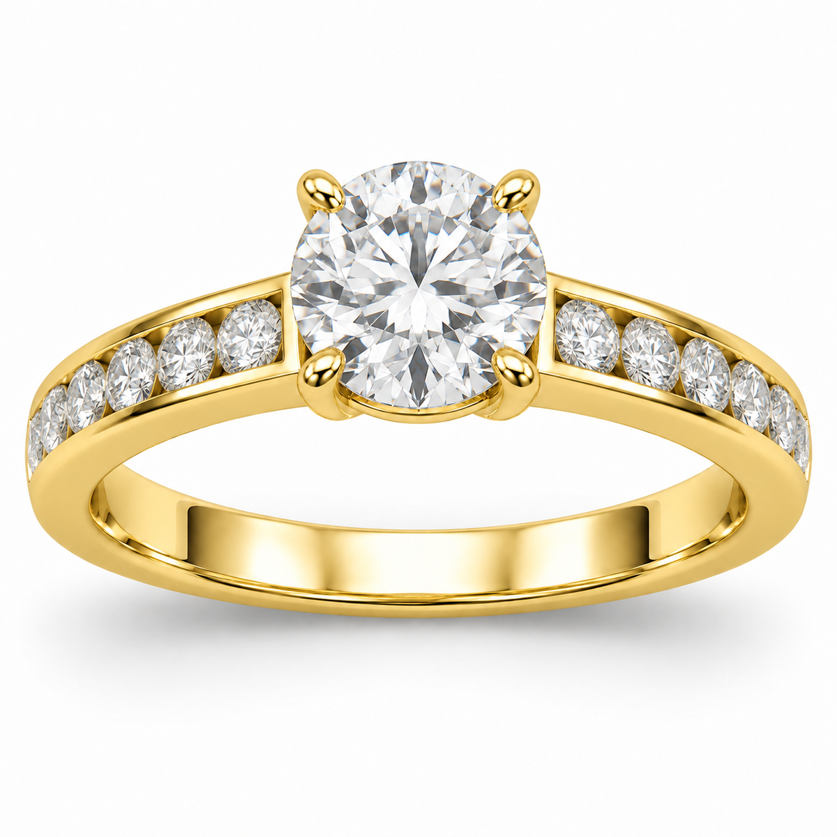 [metal:yellow-gold] Serenade Ring Setting — front — illustrative design render