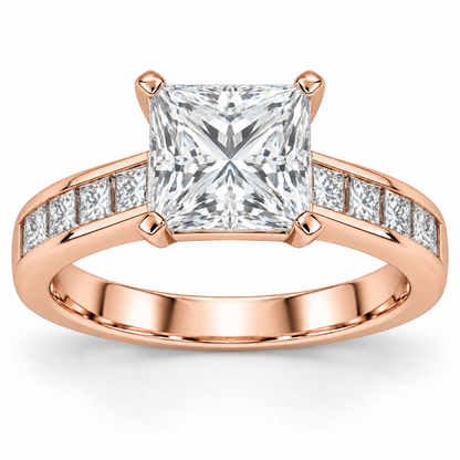 [metal:rose-gold] Solenne Ring Setting — front — illustrative design render