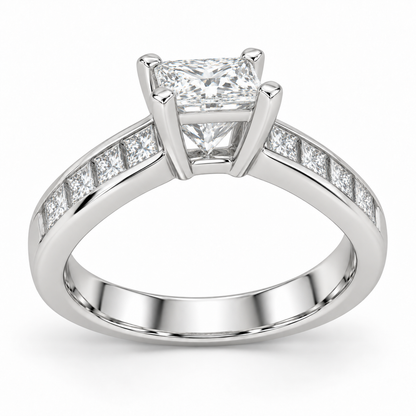 [metal:white-gold] Solenne Ring Setting — rear three quarter — illustrative design render